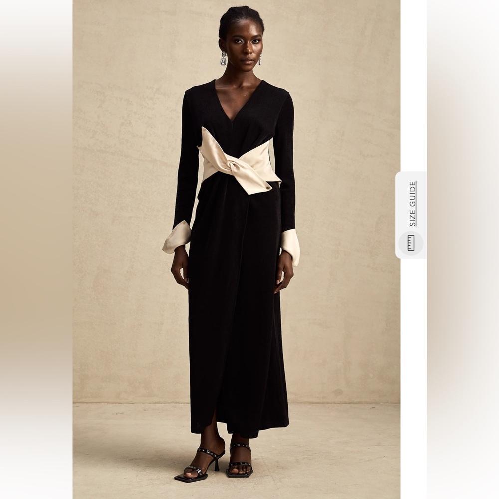 Miss Rosier Bowknot Black and Cream Dress 1
